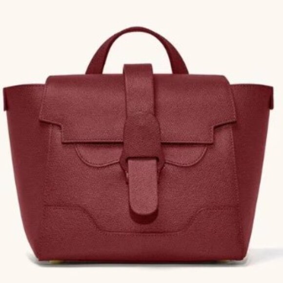 SENREVE Mini Maestra in Pebbled Merlot/Gold